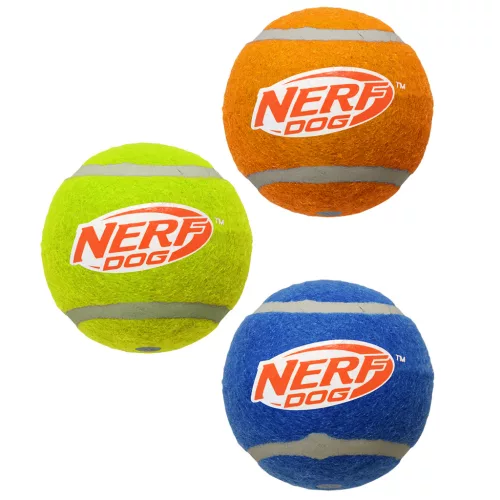 NERF DOG Játék kutyáknak 3 db sípoló teniszlabda 6,5 cm