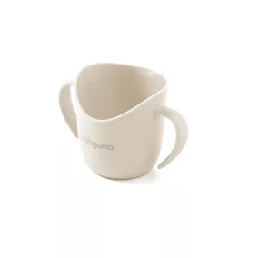 BABYONO Ergonomikus bögre fülekkel 120 ml bézs 6m+