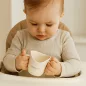 BABYONO Ergonomikus bögre fülekkel 120 ml bézs 6m+