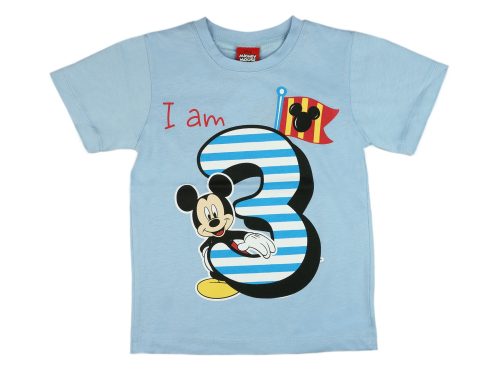 Disney Mickey szülinapos kisfiú póló 3 éves