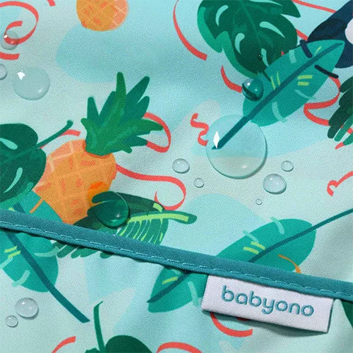 BABYONO Hosszú ujjú előke Toukans, 35 x 52cm, 6h+