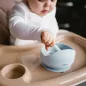 BABYONO Szilikon tányér tapadókoronggal - kék 6h+