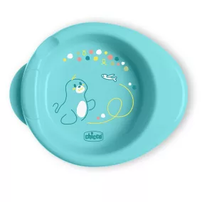   CHICCO Csúszásmentes tányér, amely melegen tartja az ételt, teal színű, 6 hónapos kortól