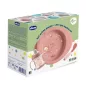   CHICCO Kezdő készlet - tányér, üveg és kanál rózsaszín 6m+