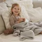 BABYONO Pamut takaró polár béléssel 75 x 100 cm szürke