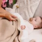 BABYONO Pamut takaró polár béléssel 75 x 100 cm bézs