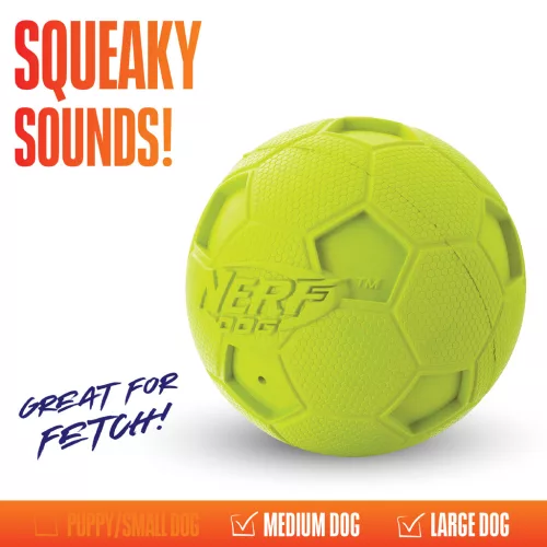 NERF DOG Gumilabda kutyáknak sípoló focilabda 10 cm