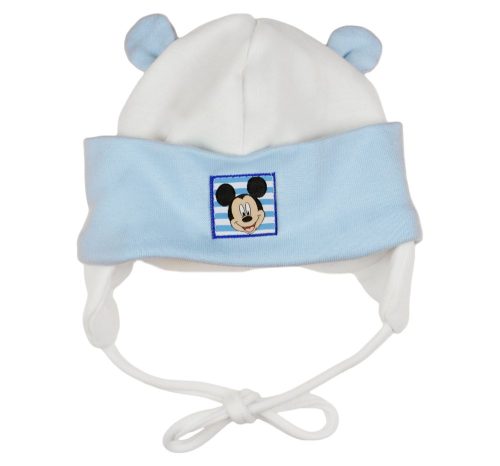 Disney Mickey fülvédős, megkötős baba sapka