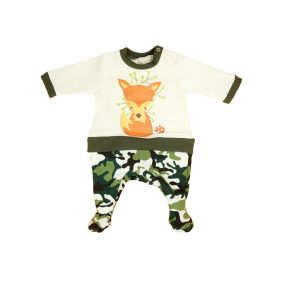   Róka mintás belül bolyhos| hosszú ujjú rugdalózó (méret: 56-74)