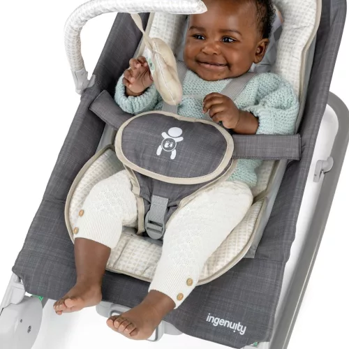 INGENUITY Masszázs vibráló hintaszék dallamokkal Happy Belly™ Rock-to-Bounce - Parker™ 0m+ 9kg-ig
