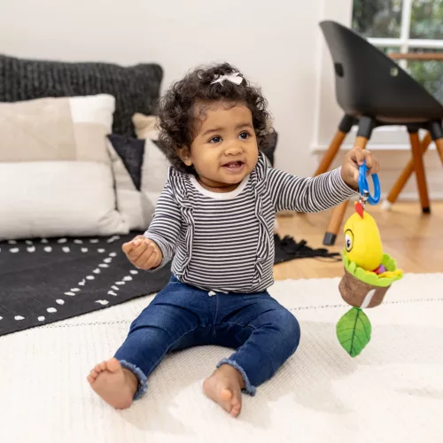 BABY EINSTEIN Felhúzható csörgős játék C alakú karikával Cal-a-Puller™ 0hó+