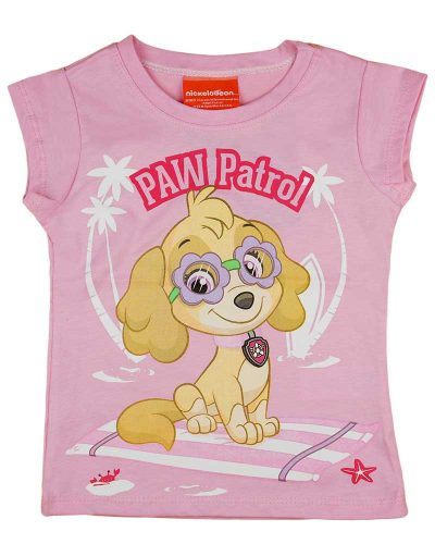 Paw Patrol lányka rövid ujjú póló rózsaszín