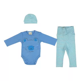 Három részes vékony pamut baba szett (méret:56-74)