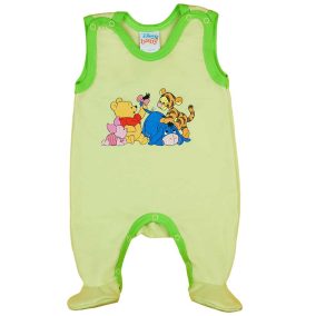 Belül bolyhos ujjatlan rugdalózó Micimackó mintával