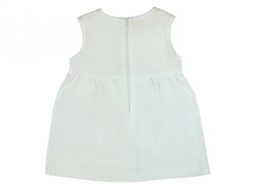 Lányka ujjatlan| virágos| vállán masnis ruha