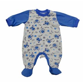 Hosszú ujjú vékony pamut rugdalózó Békás mintával