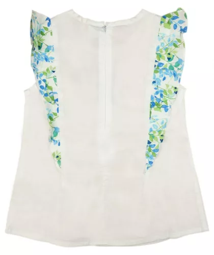 Virág mintás a vállán fodros nyári ruha