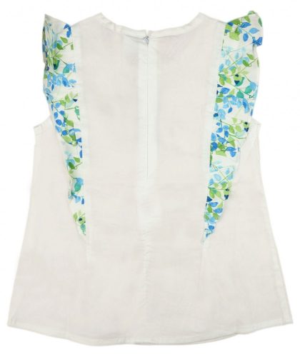 Virág mintás a vállán fodros nyári ruha