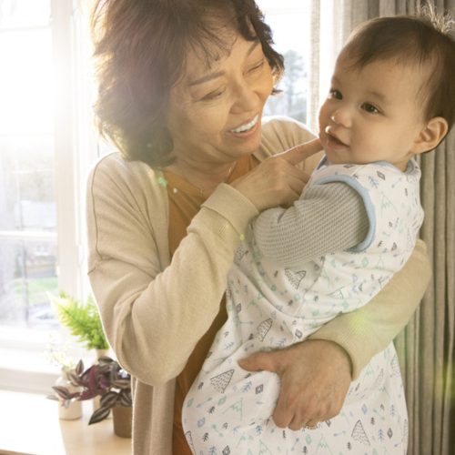 INGENUITY Alvózsák pamut TOG 2,5 SwaddleMe™ Heather Grey 3m+