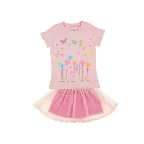 Pillangós| virágos 2 részes lányka szett (méret:80-122)