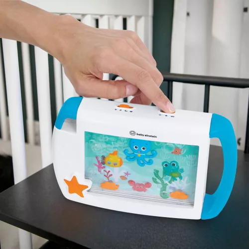 BABY EINSTEIN Tablet hangokkal, zenével és fényekkel Sea Dreams kék, 0m+