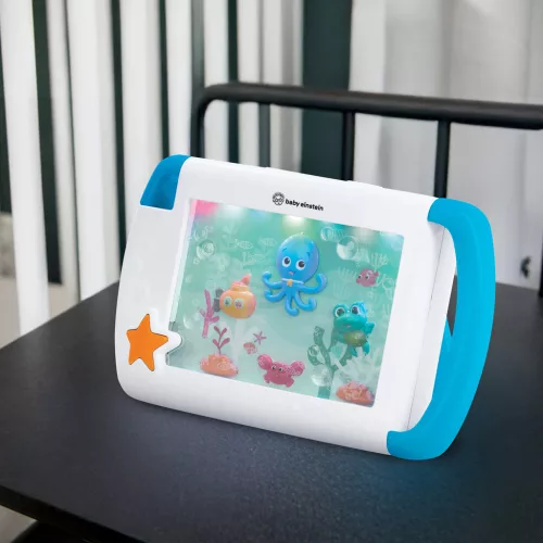 BABY EINSTEIN Tablet hangokkal, zenével és fényekkel Sea Dreams kék, 0m+