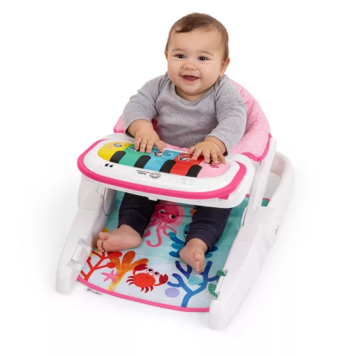 BABY EINSTEIN Interaktív ülés 4in1 Tappin' Tunes™ Learn-to-Sit™, 4 hónapos kortól, Rózsaszín