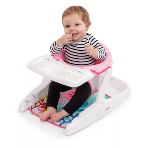 BABY EINSTEIN Interaktív ülés 4in1 Tappin' Tunes™ Learn-to-Sit™, 4 hónapos kortól, Rózsaszín