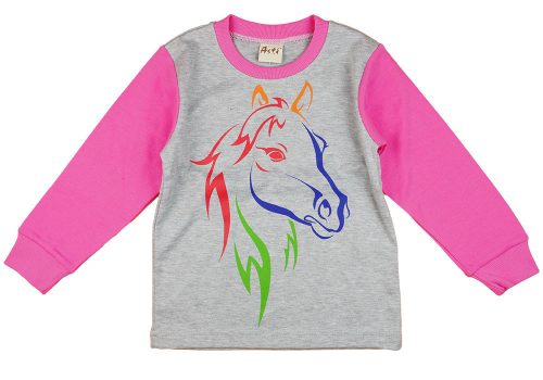 Lovas mintás 2 részes lányka pizsama