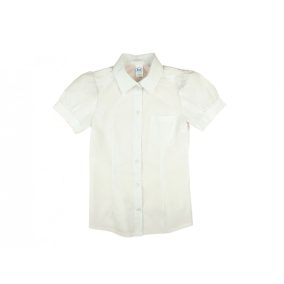   Alkalmi/ünneplő rövid ujjú puplin blúz (méret: 104-152) *isk