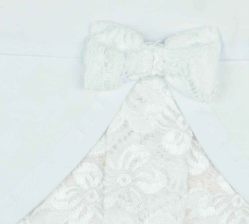 Alkalmi csipkés rövid ujjú lányka póló