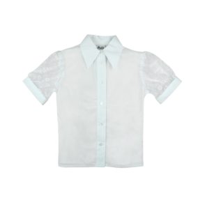 Rövid csipkés ujjú| alkalmi| ünneplő lányka blúz *isk