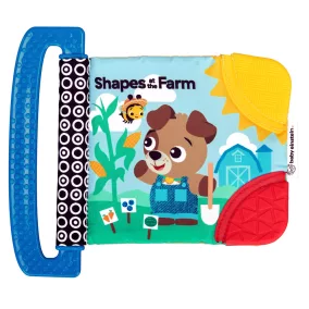   BABY EINSTEIN Puha könyv rágókával és textúrákkal Shapes at the Farm™, 0 hónapos kortól