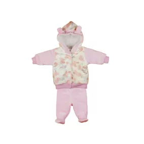 Maci mintás bélelt plüss baba szett