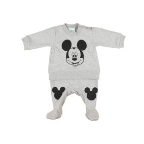 Disney Mickey hosszú ujjú, belül bolyhos rugdalózó