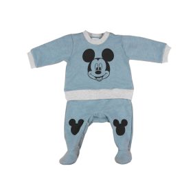 Disney Mickey hosszú ujjú, belül bolyhos rugdalózó