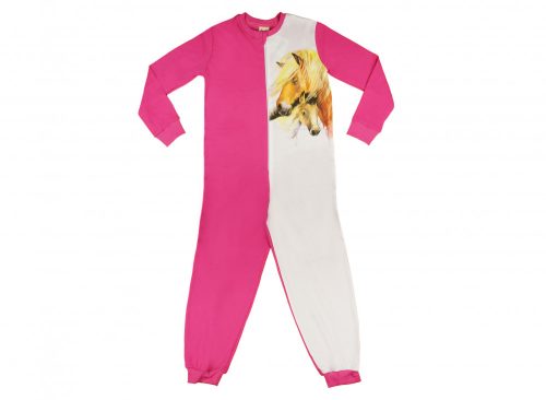 Lovas mintás overálos lányka pizsama (méret: 134-164)