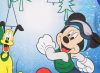 Disney Mickey és Plútó mintás fiú pizsama Karácson