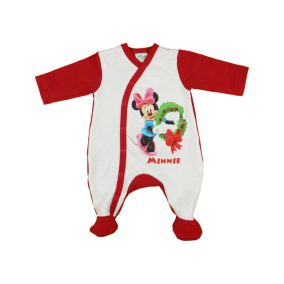   Disney Minnie belül bolyhos| hosszú ujjú rugdalózó Karácsony (méret: 56-74)