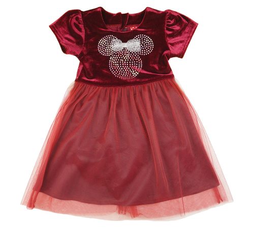 Disney Minnie rövid ujjú| bársony ruha (méret: 92-128)