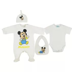 Disney Mickey fiú 4 részes rugdalózó szett 
