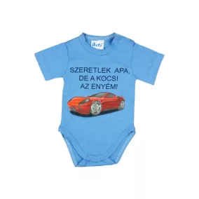 Fiú feliratos rövid ujjú kombidressz Kocsi