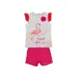 Flamingó lányka 2 részes ujjatlan/short szett