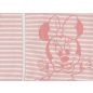   Biopamut Disney Minnie elöl cipzáras hosszú ujjú rugdalózó rózsaszín csíkos