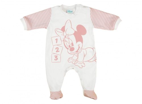 Biopamut Disney Minnie hosszú ujjú rugdalózó bézs