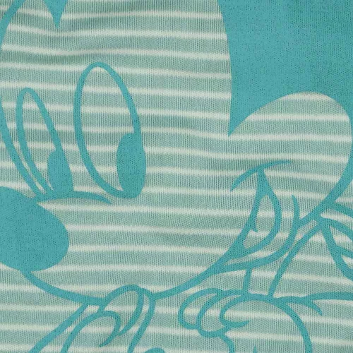 Biopamut rövid ujjú baba body Mickey egér mintával kék