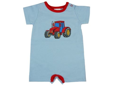 Traktor mintás fiú rövid ujjú napozó