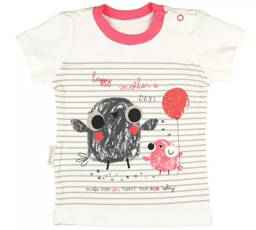 Kislány bébi 3 részes Anyák napi mintás szett pink (méret:56-68)