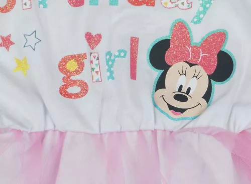 Disney Minnie lányka szülinapos rövid ujjú kombidr