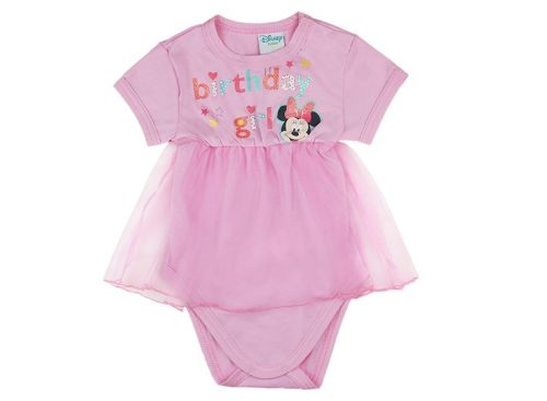 Disney Minnie lányka szülinapos rövid ujjú kombidr